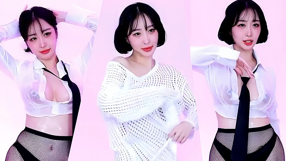 韩国BJ - yso1004短发御姐劲舞秀，情趣透视装+渔网袜，节奏一流弟弟要吐了